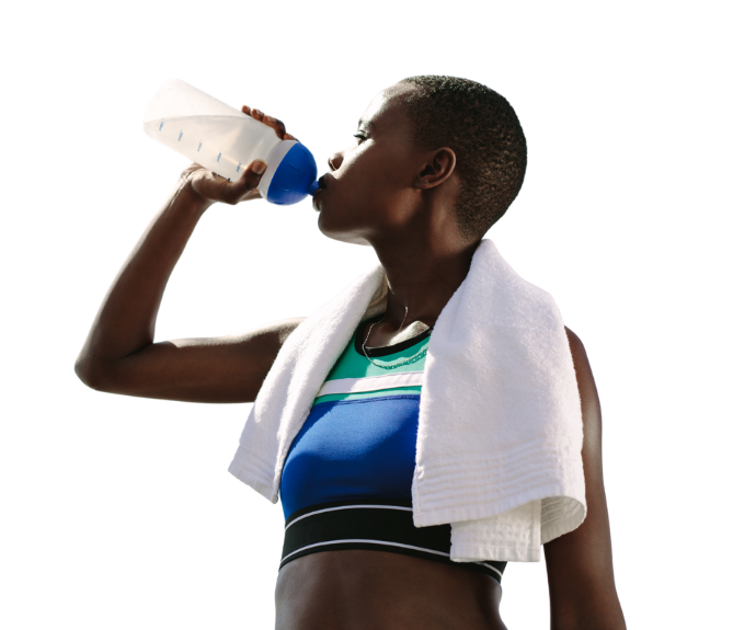 Pouring fresh Kara Pure 2 alkaline water