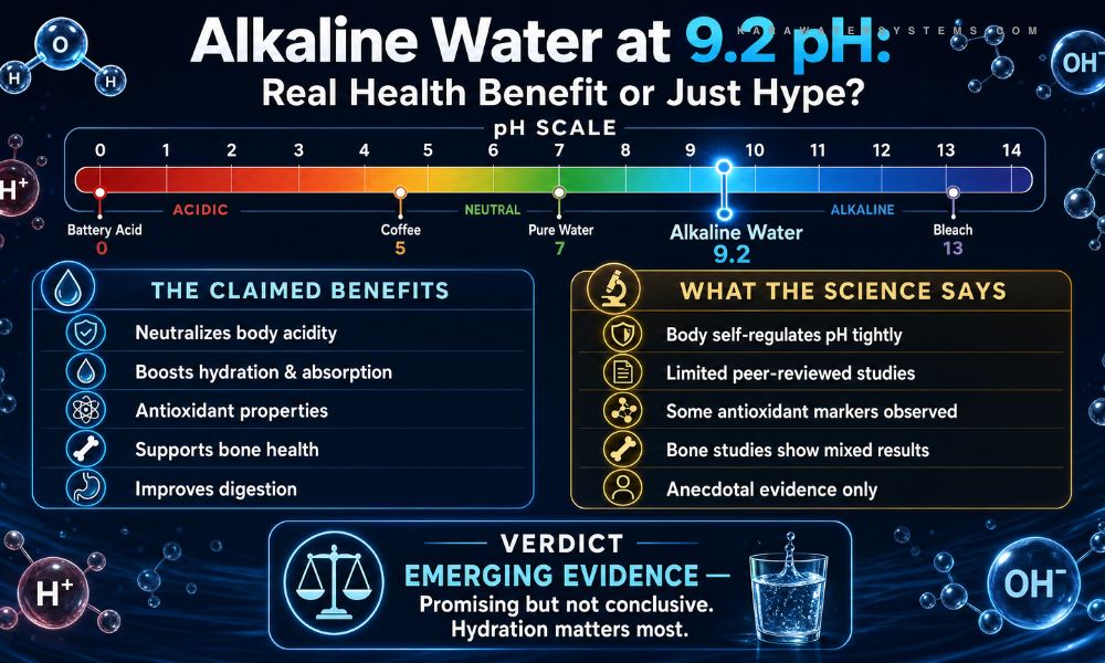 Alkaline Water at 9.2 pH: Real Health Benefit or Just Hype?